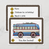 キュートバスツアーバス 招待状 (正面/裏面)