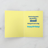 キュートバセットハウンドおもしろいカスタムー誕生日 カード (内部)