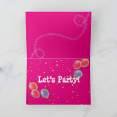 キュートバセットハウンド誕生日カード カード (内部)