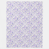 キュートバタフライエステティックパープルテーマ フリースブランケット (正面)