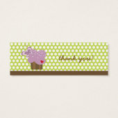 キュートバタフライカップケーキ誕生日パーティーDIYギフトラベル (裏面)