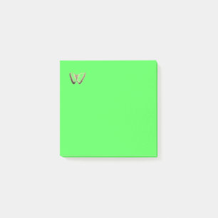 キュートバタフライデザイン明るい緑のポストイットノート ポストイット
