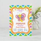 キュートバタフライベビーガールアクイカ 招待状 (スタンド正面)