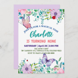 キュートバタフライ水玉模様フローラフラワー誕生日 シーズンカード