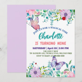 キュートバタフライ水玉模様フローラフラワー誕生日 シーズンカード