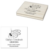 キュートバタフライ裁縫カスタム手作り ラバースタンプ (押印)