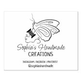 キュートバタフライ裁縫カスタム手作り ラバースタンプ (インプリント)