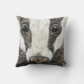 キュートバッガーワイルドライフ自然ポートレート水彩 クッション (裏面)