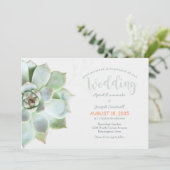 キュートバックヤードサキュルトサボテン結婚式招待状 招待状 (スタンド正面)