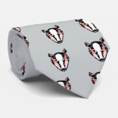 キュートバッジャー顔 ネクタイ (ロール)