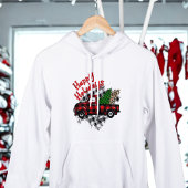 キュートバッファロープレイドタータンチェックモダンクリスマスツリー パーカ