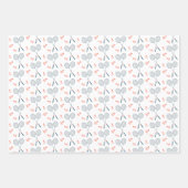 キュートバドミントンバーディラケットシュトルコックレトロ ラッピングペーパーシート (正面)