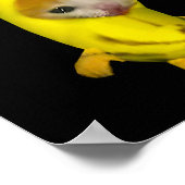 キュートバナナキャットハッピーバナナカットミームキティ猫Lov ポスター (角)