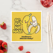 キュートバナナスカスタム文字 スタンダードランチョンナプキン (インサイチュ)