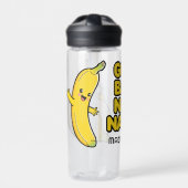 キュートバナナス名前をカスタムする ウォーターボトル (正面)