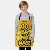 キュートバナナス名前をカスタムする エプロン (着用した状態)