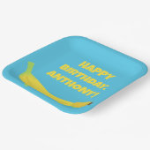 キュートバナナドッグカスタムパーティー ペーパープレート (傾斜あり)