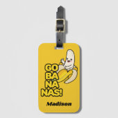 キュートバナナ名前をカスタムする ラゲッジタグ (正面縦)