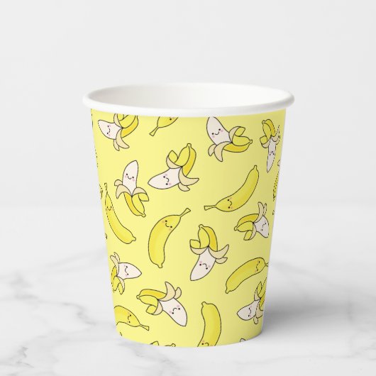 キュートバナナ子供の誕生日かわいい紙カップ 紙コップ (裏面)