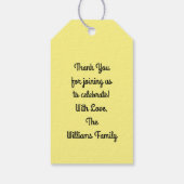 キュートバナナ子供の誕生日かわいい ギフトタグ (裏面)