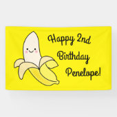 キュートバナナ子供の誕生日かわいい 横断幕 (横)