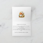 キュートバニーとカボチャ秋誕生日 サンキューカード (内部)