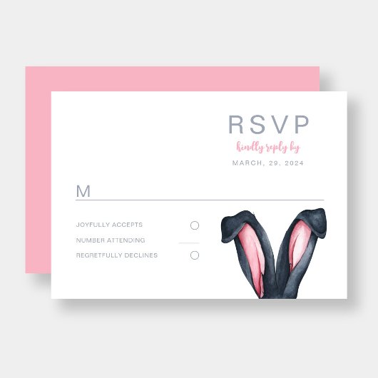 キュートバニーイヤーイースターパーティー 出欠カード