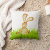 キュートバニーイングラス春 クッション (ブランケット)