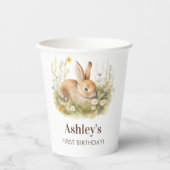 キュートバニーイースター春1st誕生日 紙コップ (正面)