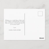 キュートバニーエッグガーランドリースパーソナライズされたイースター ポストカード (裏面)