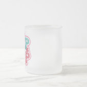 キュートバニーエッグヒップホップハッピーイースター フロストグラスマグカップ (中央)