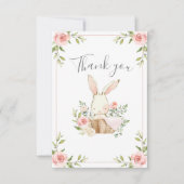 キュートバニーガールズ誕生日 サンキューカード (正面)