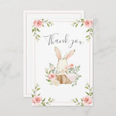 キュートバニーガールズ誕生日 サンキューカード (正面/裏面)