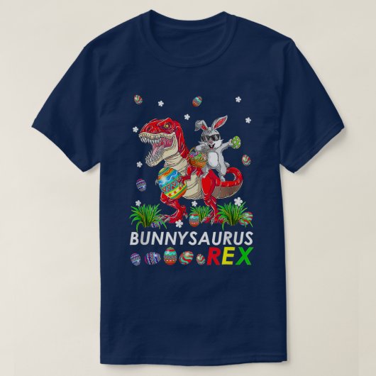 キュートバニーサウルスレックスTレックスディーノダビングラビットEa Tシャツ (デザイン正面)