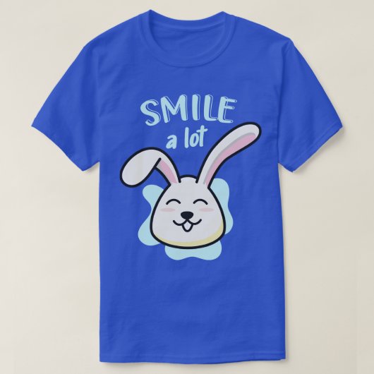 キュートバニースマイルラットラバおもしろいビット Tシャツ (デザイン正面)