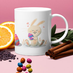 キュートバニーズハッピーイースターラッのまわりにプ コーヒーマグカップ