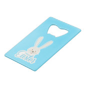 キュートバニーハッピーイースターエッグ狩りパーティー春 クレジットカード栓抜き (正面アングル)