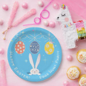 キュートバニーハッピーイースターエッグ狩りパーティー春 ペーパープレート (パーティー)