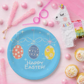 キュートバニーハッピーイースターエッグ狩りパーティー春 ペーパープレート (パーティー)