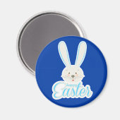 キュートバニーハッピーイースターホリデーエッグ狩りパーティー マグネット (正面/裏面)
