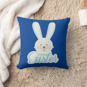 キュートバニーハッピーイースターホリデーパーティートレンディー クッション (ブランケット)