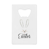 キュートバニーハッピーイースターホリデーパーティートレンディー クレジットカード栓抜き (正面)