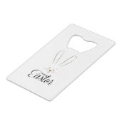 キュートバニーハッピーイースターホリデーパーティートレンディー クレジットカード栓抜き (裏面アングル)