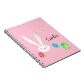 キュートバニーハッピーイースターホリデーパーティートレンディー ノートブック (右側)