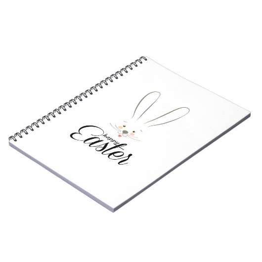 キュートバニーハッピーイースターホリデーパーティートレンディー ノートブック (左側)