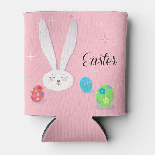 キュートバニーハッピーイースターホリデーパーティートレンディー 缶クーラー (正面)