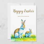 キュートバニーハッピーイースター シーズンカード (正面)