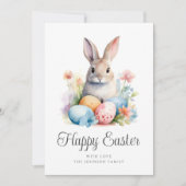 キュートバニーハッピーイースター シーズンカード (正面)