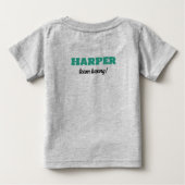 キュートバニーパーソナライズされたイースターエッグ狩り ベビーTシャツ (裏面)