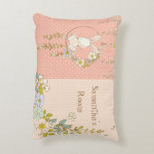 キュートバニーピンク水玉模様 アクセントクッション (裏面(縦))